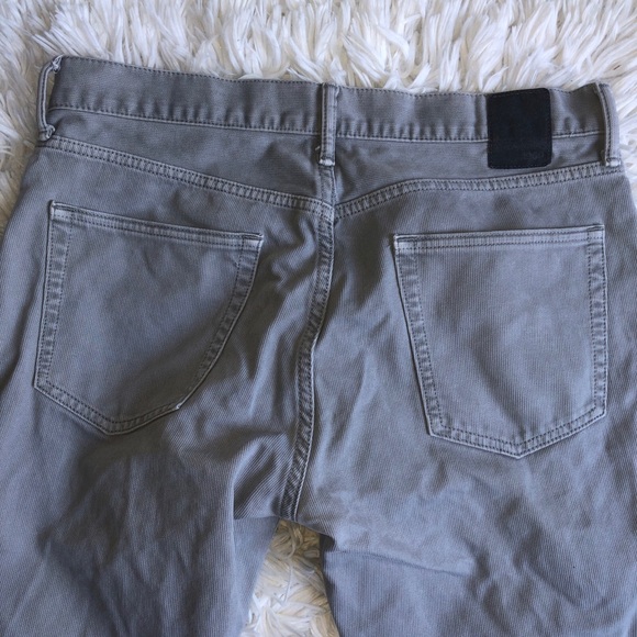 Vintage Gap 1969 Jeans Mens 33x32 Slim Fit Dolphin Grey Ribbed  100% Cotton - Picture 6 of 10